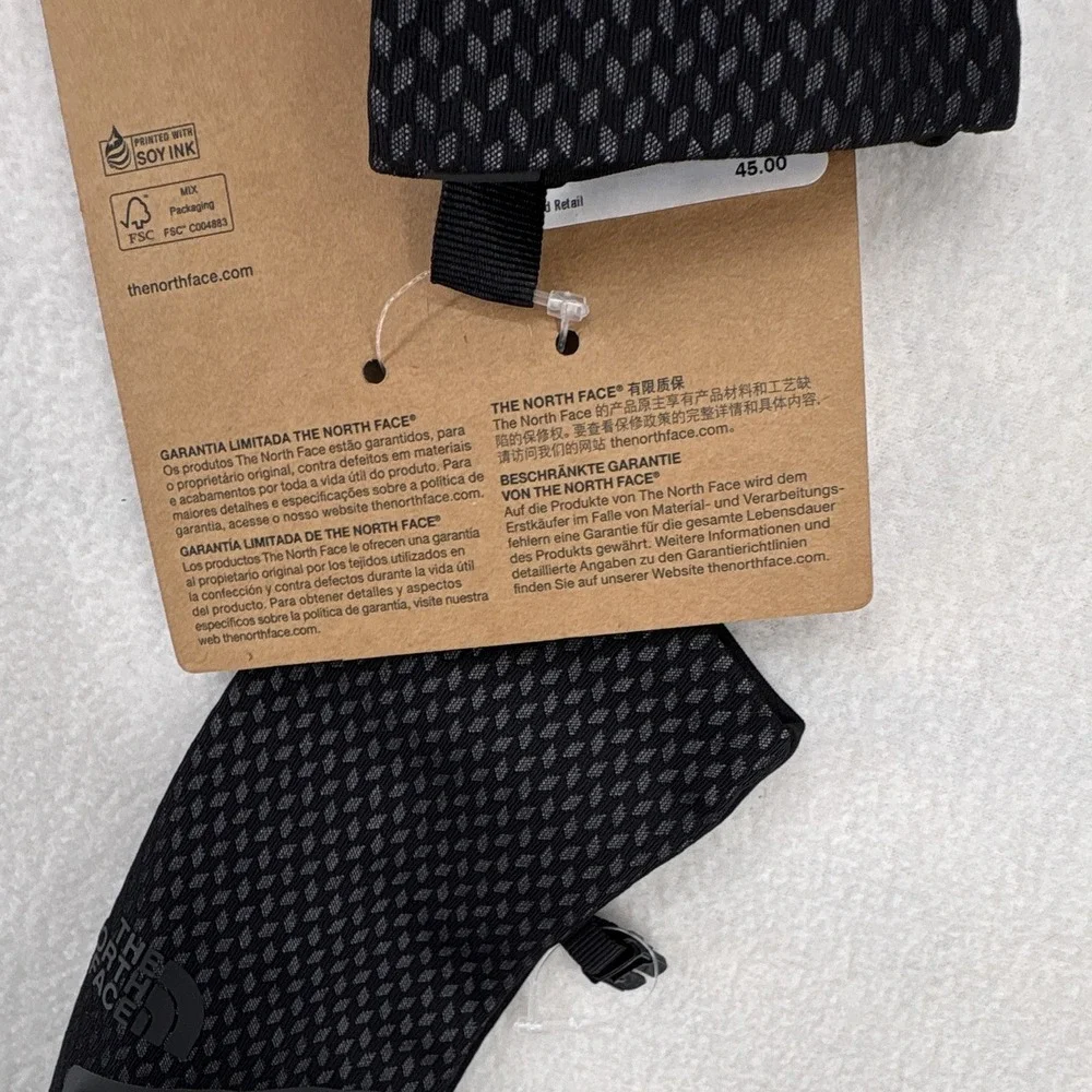 The North Face WindWall Closefit Tricot Windproof Gloves Women's XS Black/Gray